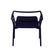 22 Poltrona Enjoy Rivatti 53 cm -Largura- em Polipropileno -PP- Preto com Protecao UV
